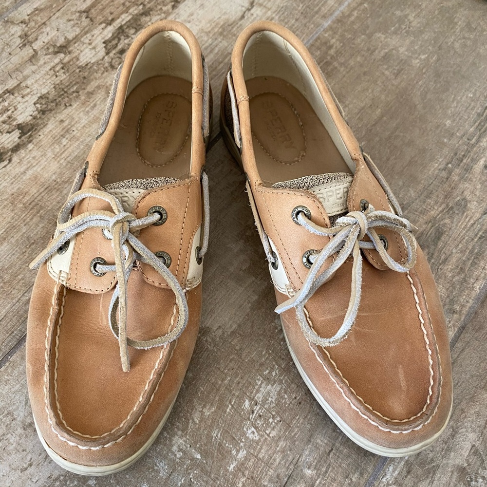 Sperry Women’s Koifish Linen/Oat Boat Shoe Size 7.5